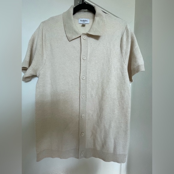 Goodfellow & Co jacquard- knit button polo cardigan sweater - Picture 2 of 6